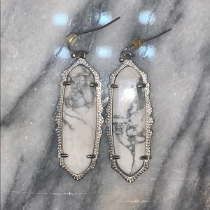 Kendra Scott Silver, White and Gray earrings!